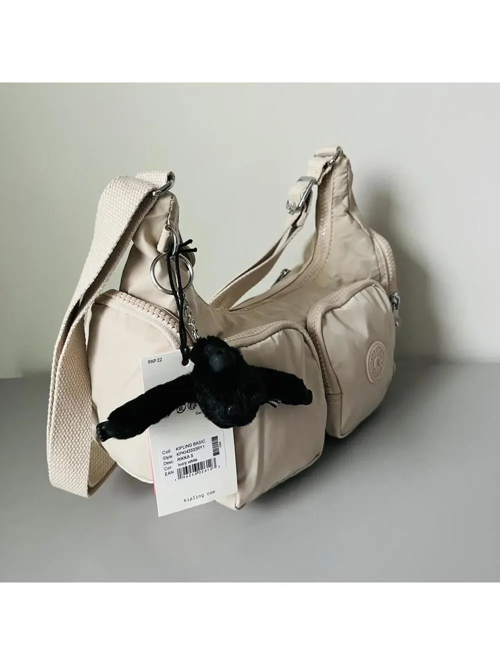Kipling Basic Rikka Small Crossbody Bag in Ivory White NWT - Picture 2 of 5